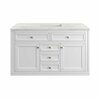 James Martin Vanities Chicago 48in Single Vanity, Glossy White w/ 3 CM Arctic Fall Top 305-V48-GW-3AF